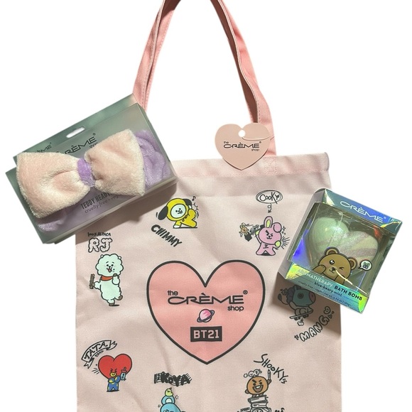 The Creme Shop X BT21 Bundle w/ Teddy Headband & Aromatherapy Bath Bomb all New - Picture 2 of 9